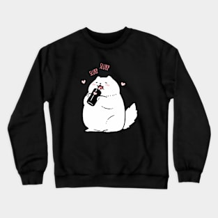 Purr-fect Sips: Happy Cat Edition Crewneck Sweatshirt